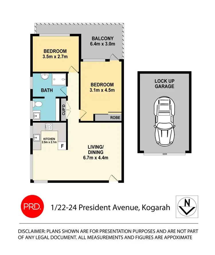 Floorplan of Homely unit listing, 1/22-24 President Avenue, Kogarah NSW 2217