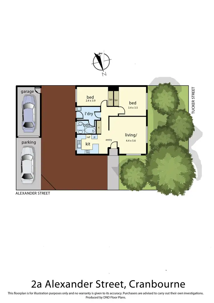 Floorplan of Homely unit listing, 2a Alexander Street, Cranbourne VIC 3977