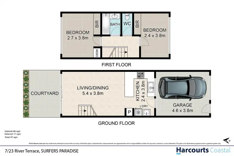 Floorplan of Homely townhouse listing, 7/23 River Terrace, Surfers Paradise QLD 4217