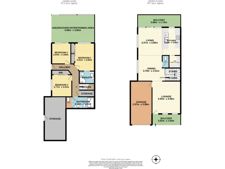 Floorplan of Homely semi-detached listing, 8b Brooks Terrace, Kanahooka NSW 2530