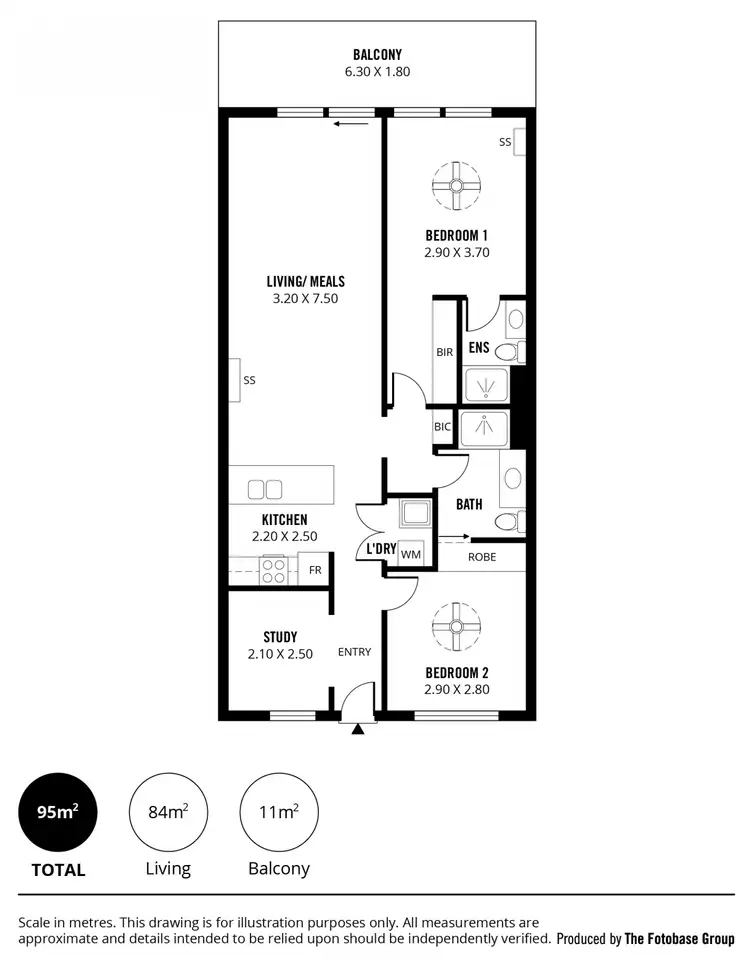 Floorplan of Homely apartment listing, 210/42-48 Garden Terrace, Mawson Lakes SA 5095