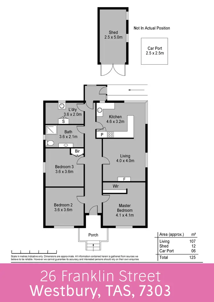 Floorplan of Homely house listing, 26 Franklin Street, Westbury TAS 7303