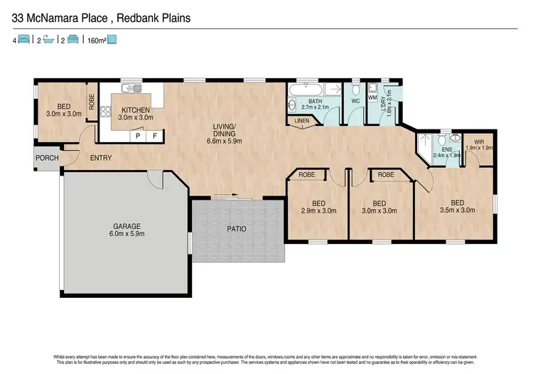 Floorplan of Homely house listing, 33 McNamara Place, Redbank Plains QLD 4301