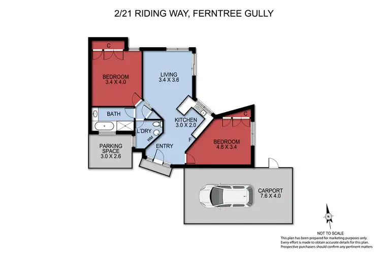 Floorplan of Homely house listing, 2/21 Riding Way, Ferntree Gully VIC 3156