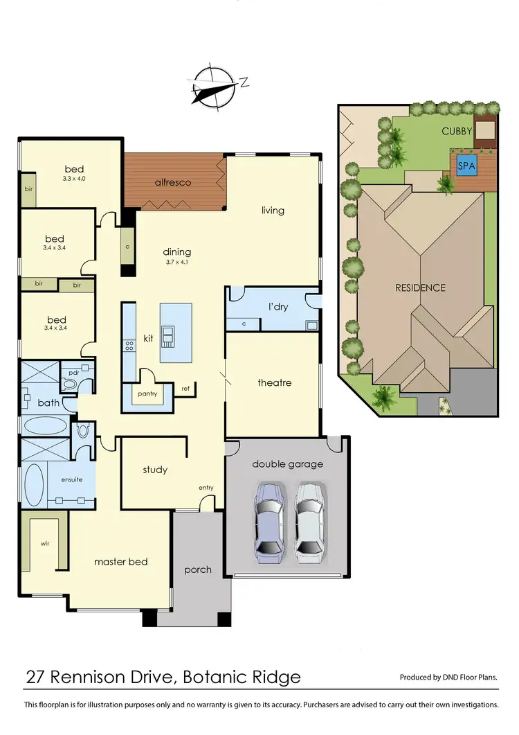 Floorplan of Homely house listing, 27 Rennison Drive, Botanic Ridge VIC 3977