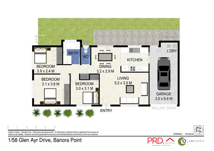 Floorplan of Homely semi-detached listing, 1/58 Glen Ayr Drive, Banora Point NSW 2486