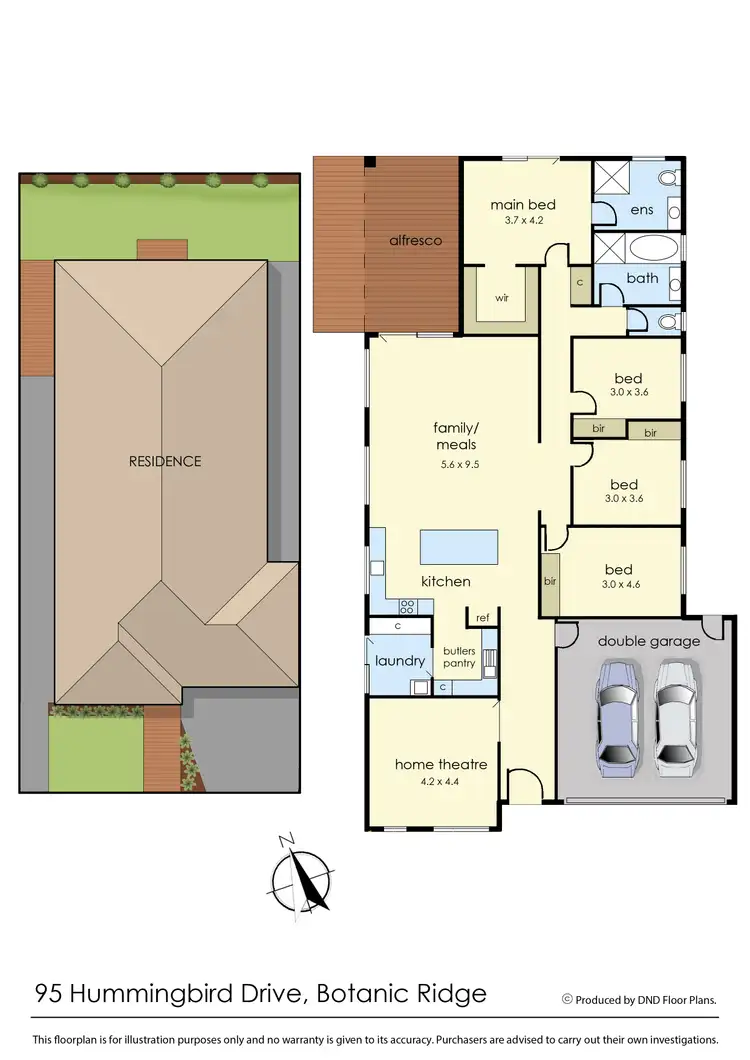 Floorplan of Homely house listing, 95 Hummingbird Drive, Botanic Ridge VIC 3977