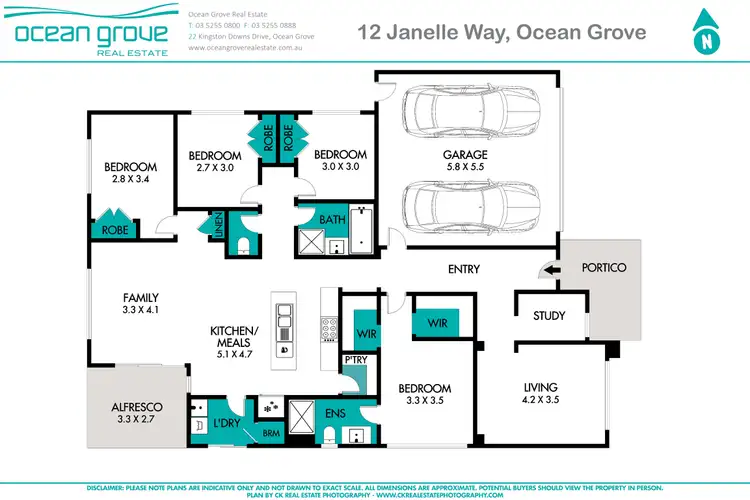 Floorplan of Homely house listing, 12 Janelle Way, Ocean Grove VIC 3226