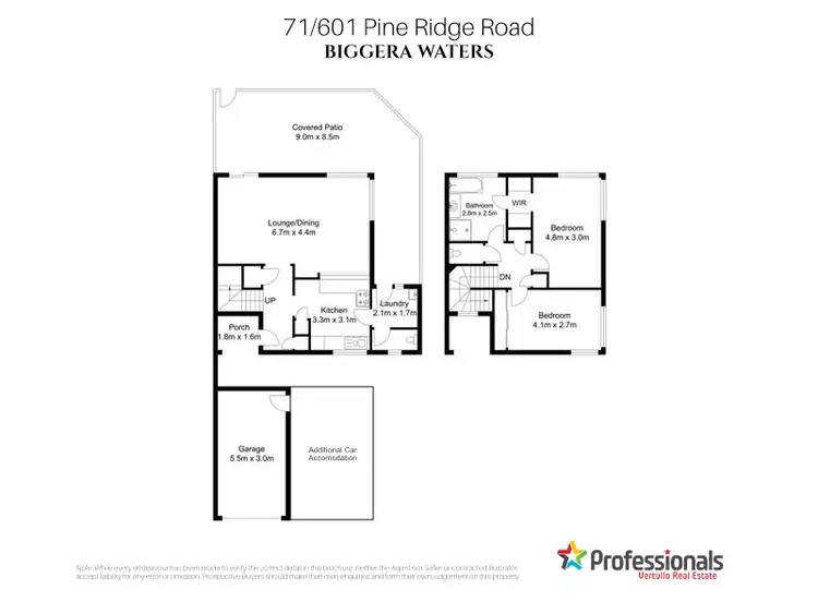 Floorplan of Homely townhouse listing, 71/601 Pine Ridge Road, Biggera Waters QLD 4216