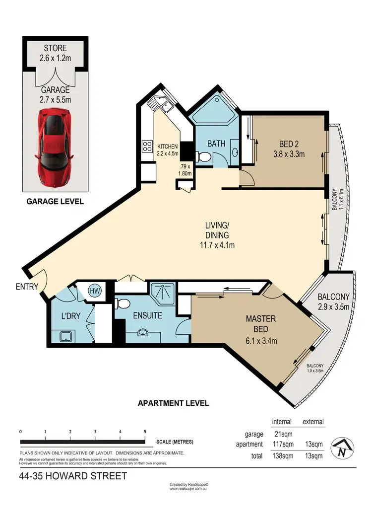 Floorplan of Homely apartment listing, 44/35 Howard Street, Brisbane City QLD 4000