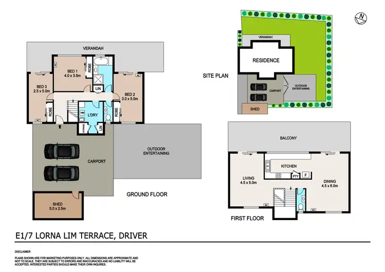 Floorplan of Homely townhouse listing, E1/7 Lorna Lim Terrace, Driver NT 830