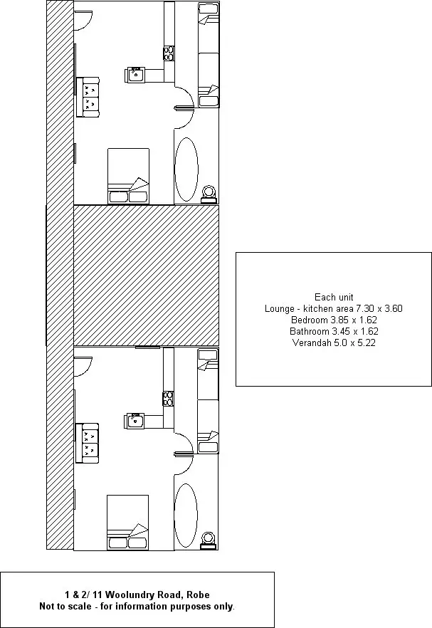 Floorplan of Homely house listing, 1 & 2 - 11 Woolundry Road, Robe SA 5276