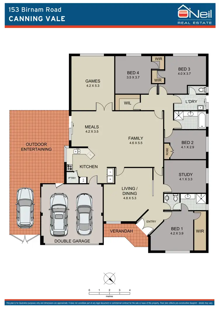 Floorplan of Homely house listing, 153 Birnam Road, Canning Vale WA 6155