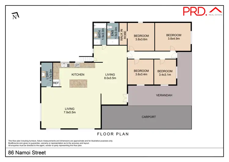 Floorplan of Homely house listing, 86 Namoi Street, Manilla NSW 2346