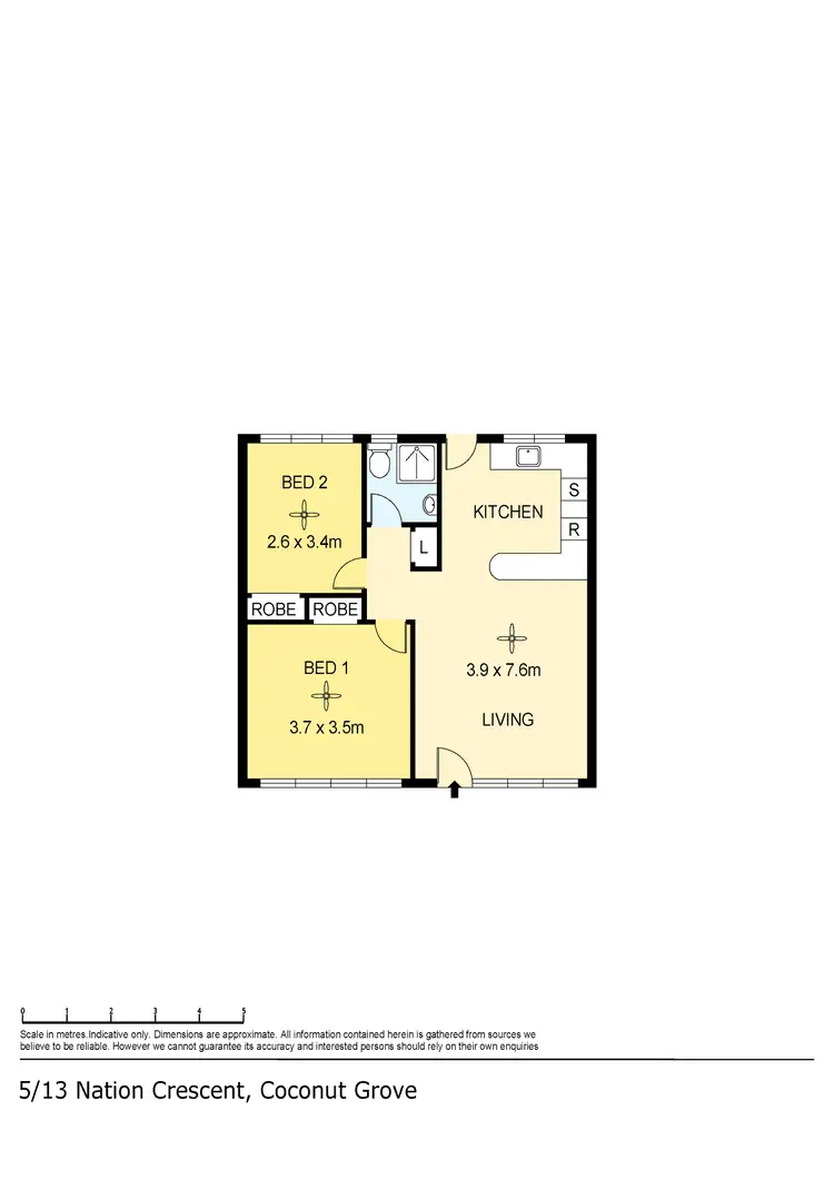 Floorplan of Homely unit listing, 5/13 Nation Crescent, Coconut Grove NT 810