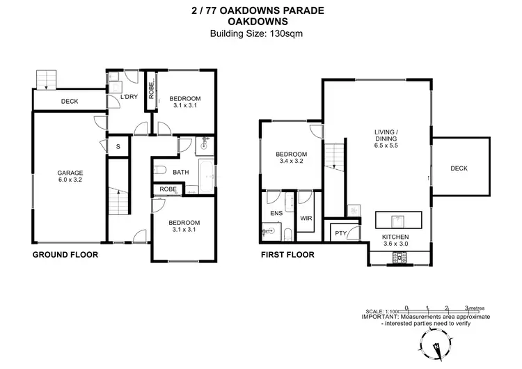 Floorplan of Homely house listing, 2/77 Oakdowns Parade, Oakdowns TAS 7019