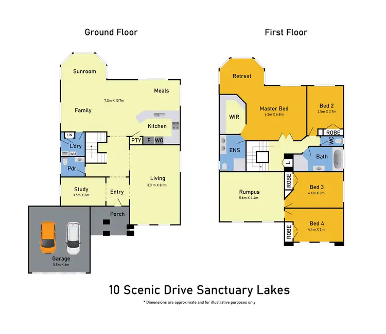 Floorplan of Homely house listing, 10 Scenic Drive, Sanctuary Lakes VIC 3030
