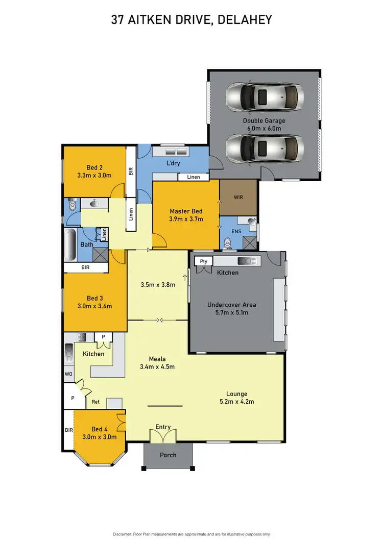 Floorplan of Homely house listing, 37 Aitken Drive, Delahey VIC 3037