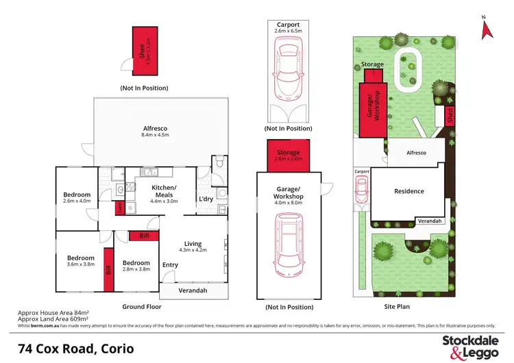 Floorplan of Homely house listing, 74 Cox Road, Corio VIC 3214