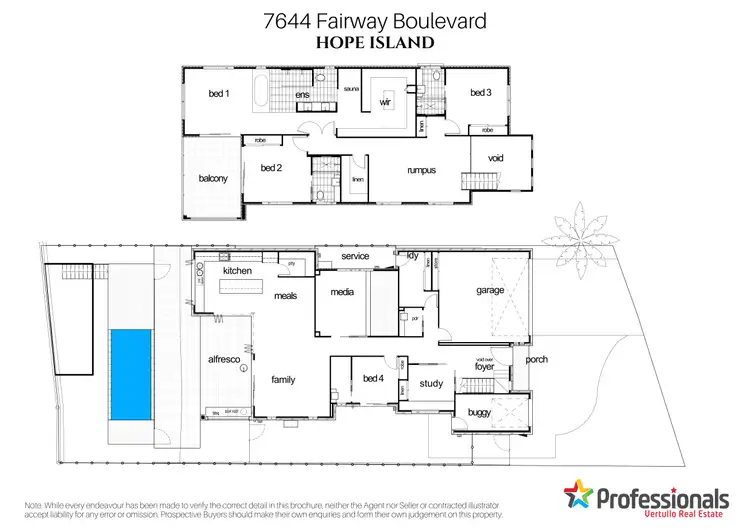 Floorplan of Homely house listing, 7644 Fairway Boulevard, Hope Island QLD 4212