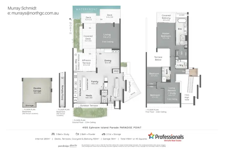 Floorplan of Homely villa listing, 4105 Ephraim Island Parade, Paradise Point QLD 4216