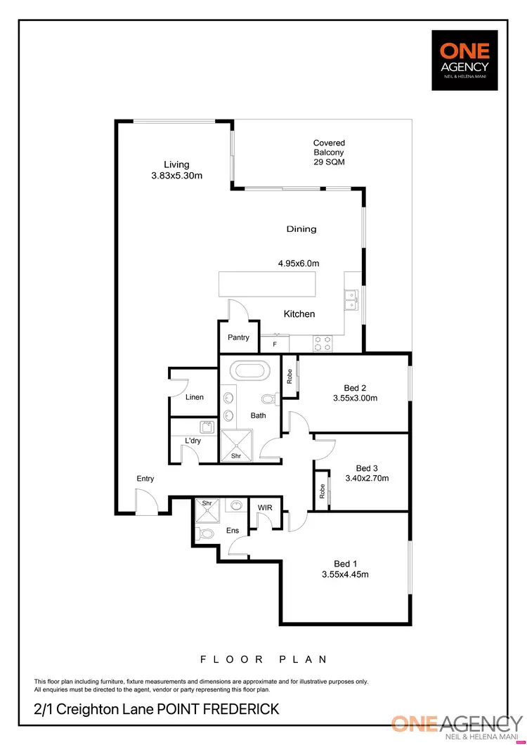 Floorplan of Homely unit listing, 2/1 Creighton Lane, Point Frederick NSW 2250