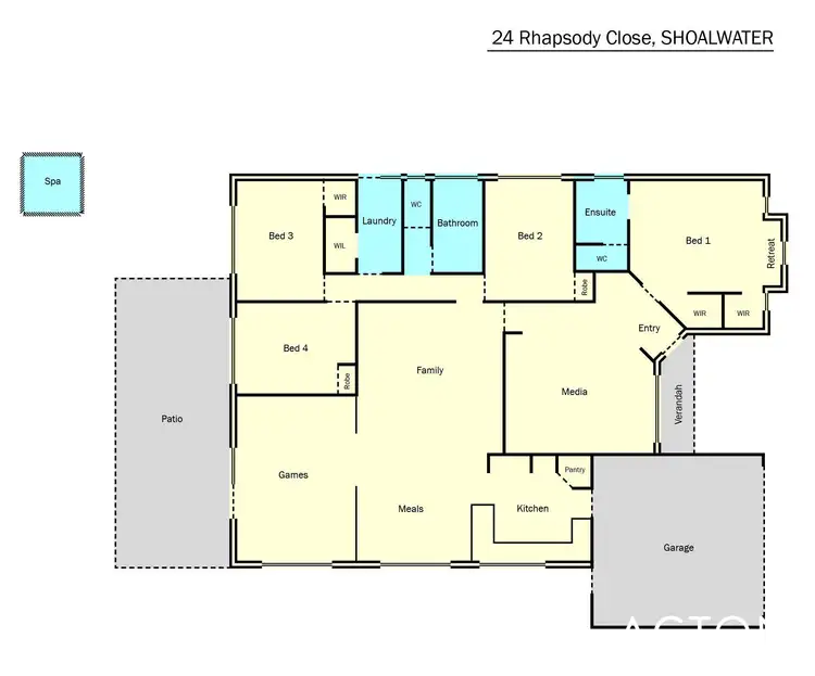 Floorplan of Homely house listing, 24 Rhapsody Close, Shoalwater WA 6169