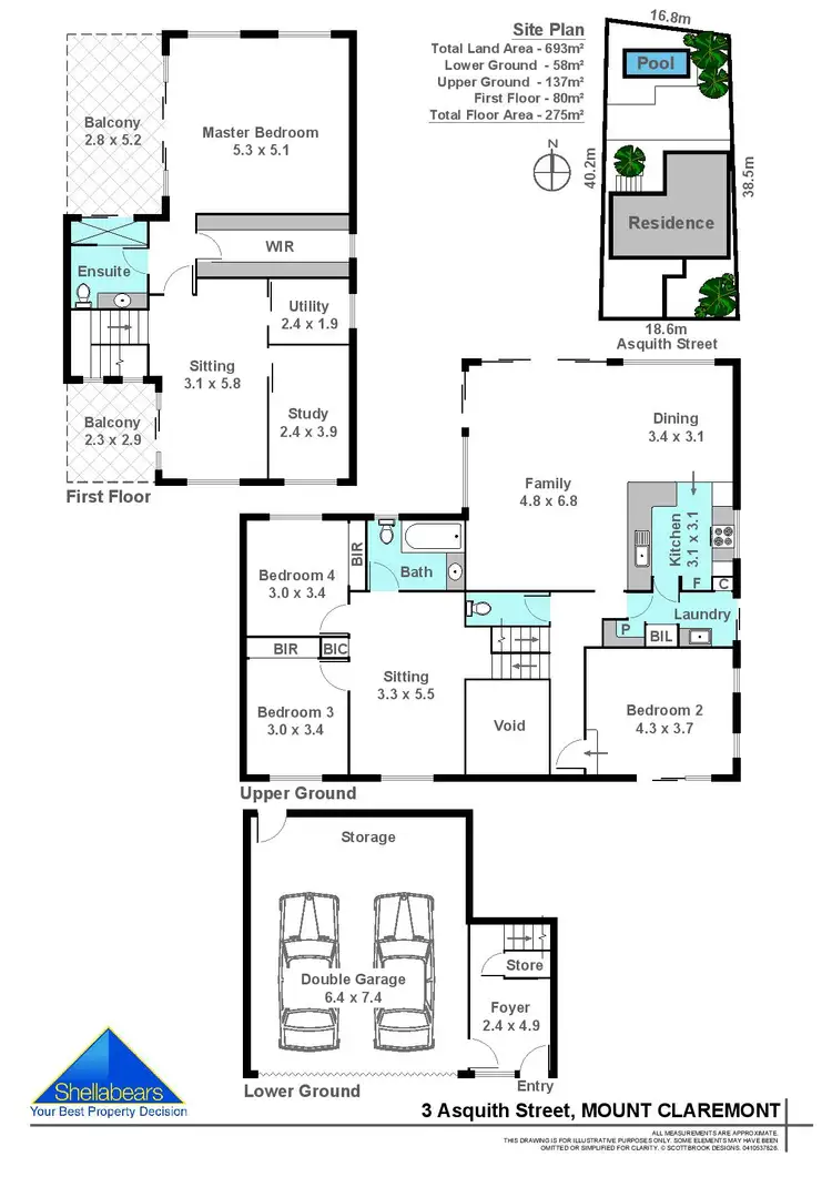 Floorplan of Homely house listing, 3 Asquith Street, Mount Claremont WA 6010