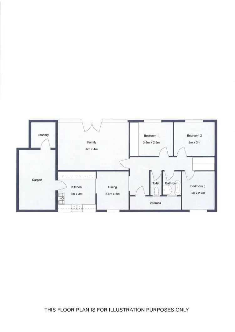 Floorplan of Homely house listing, 16 LOVEDAY STREET, Naracoorte SA 5271