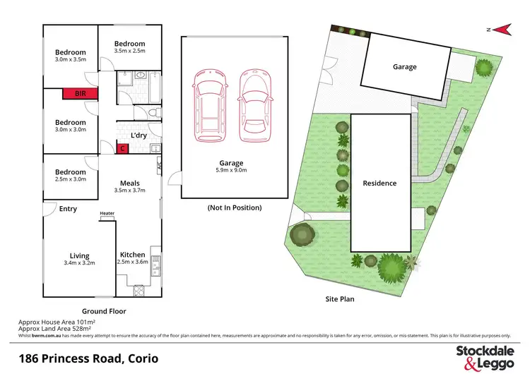 Floorplan of Homely house listing, 186 Princess Road, Corio VIC 3214