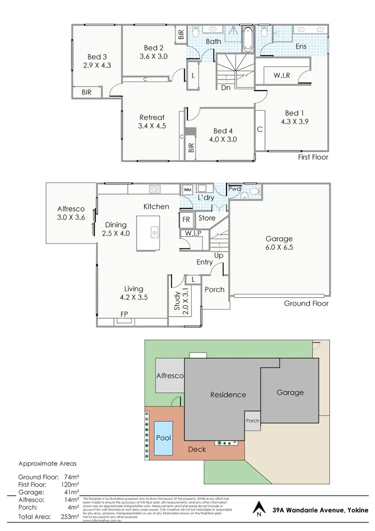 Floorplan of Homely house listing, 39A Wandarrie Avenue, Yokine WA 6060