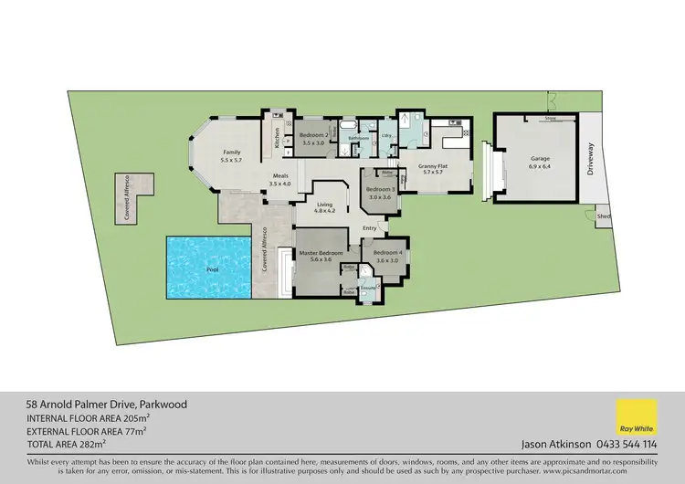 Floorplan of Homely house listing, 58 Arnold Palmer Drive, Parkwood QLD 4214