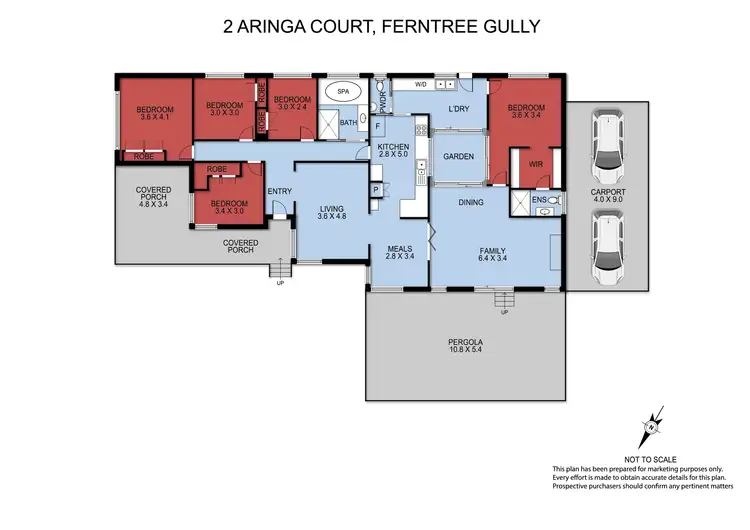 Floorplan of Homely house listing, 2 Aringa Court, Ferntree Gully VIC 3156