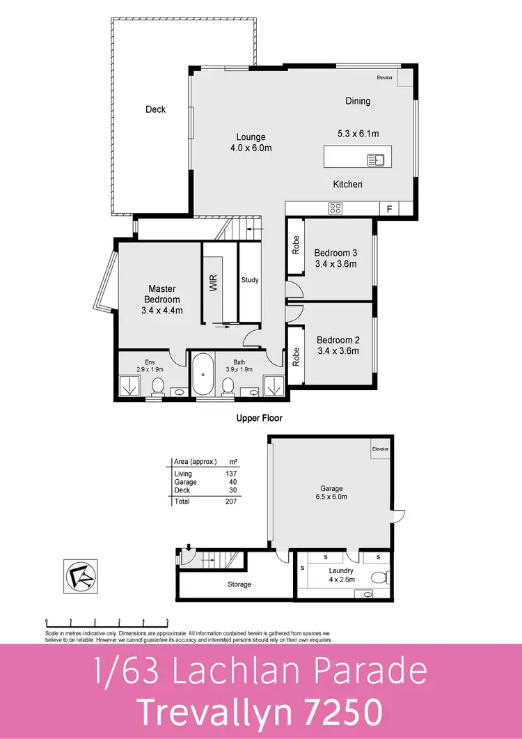 Floorplan of Homely house listing, 1/63 Lachlan Parade, Trevallyn TAS 7250