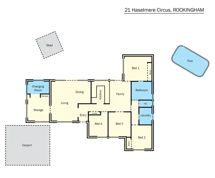 Floorplan of Homely house listing, 21 Haselmere Circus, Rockingham WA 6168