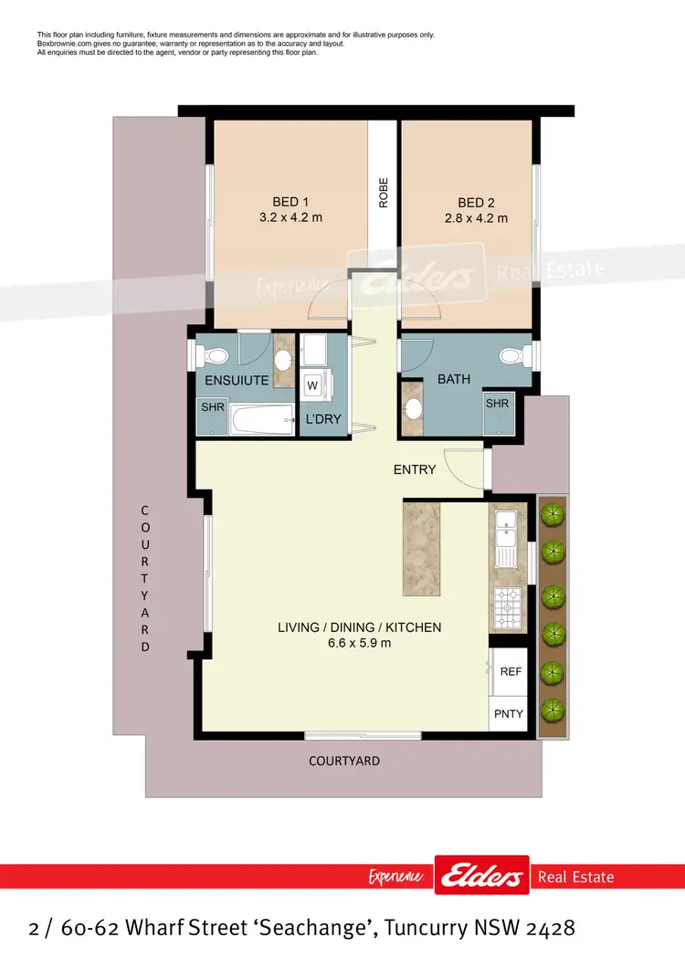 Floorplan of Homely unit listing, 2 / 60-62 Wharf Street 'Seachange', Tuncurry NSW 2428