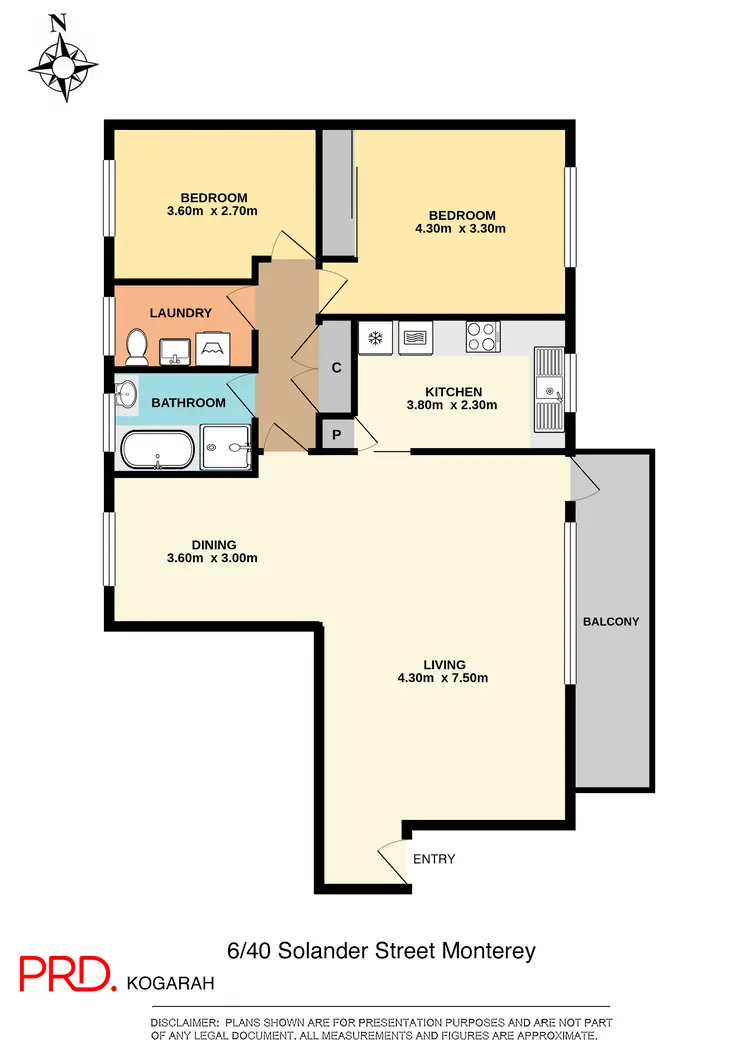 Floorplan of Homely unit listing, 6/40 Solander Street, Monterey NSW 2217