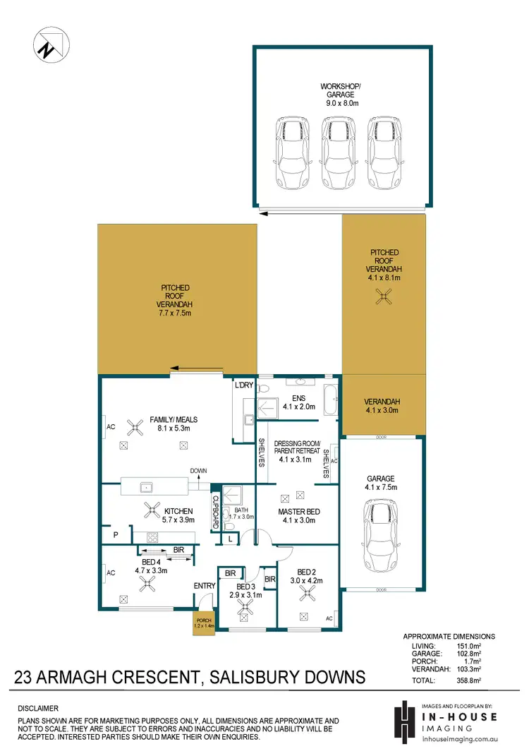 Floorplan of Homely house listing, 23 Armagh Crescent, Salisbury Downs SA 5108
