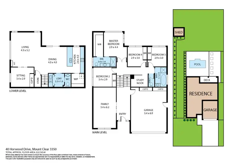 Floorplan of Homely house listing, 40 Horwood Drive, Mount Clear VIC 3350
