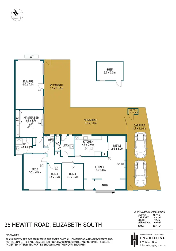 Floorplan of Homely house listing, 35 Hewitt Road, Elizabeth South SA 5112
