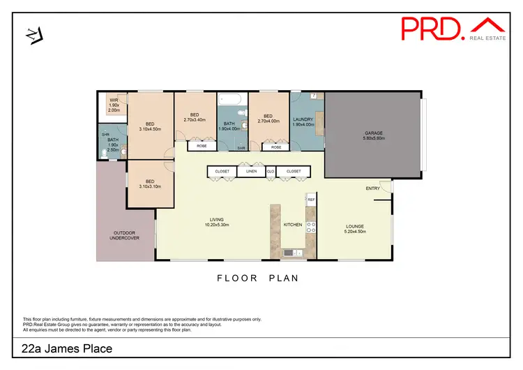 Floorplan of Homely house listing, 22A James Place, Tamworth NSW 2340