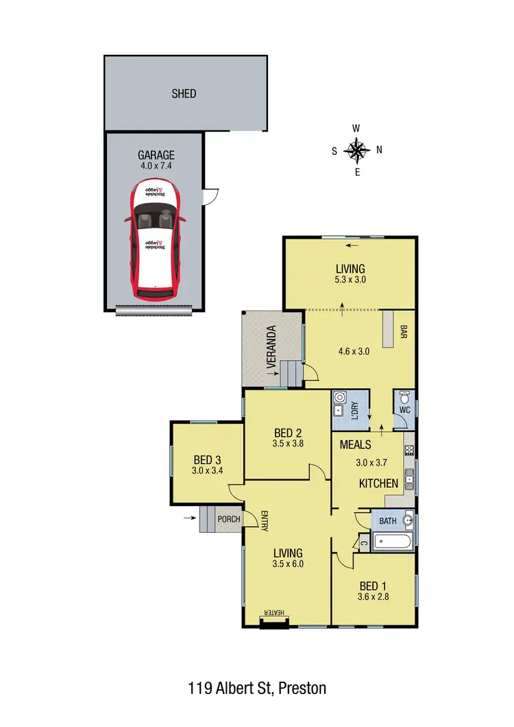 Floorplan of Homely house listing, 119 Albert Street, Preston VIC 3072