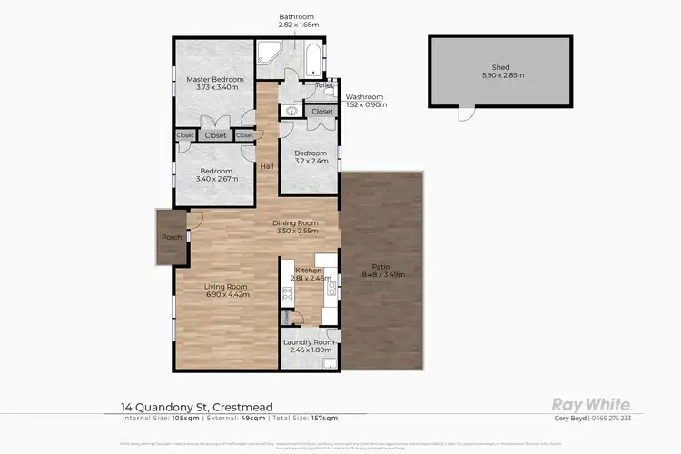 Floorplan of Homely house listing, 14 Quandong Street, Crestmead QLD 4132