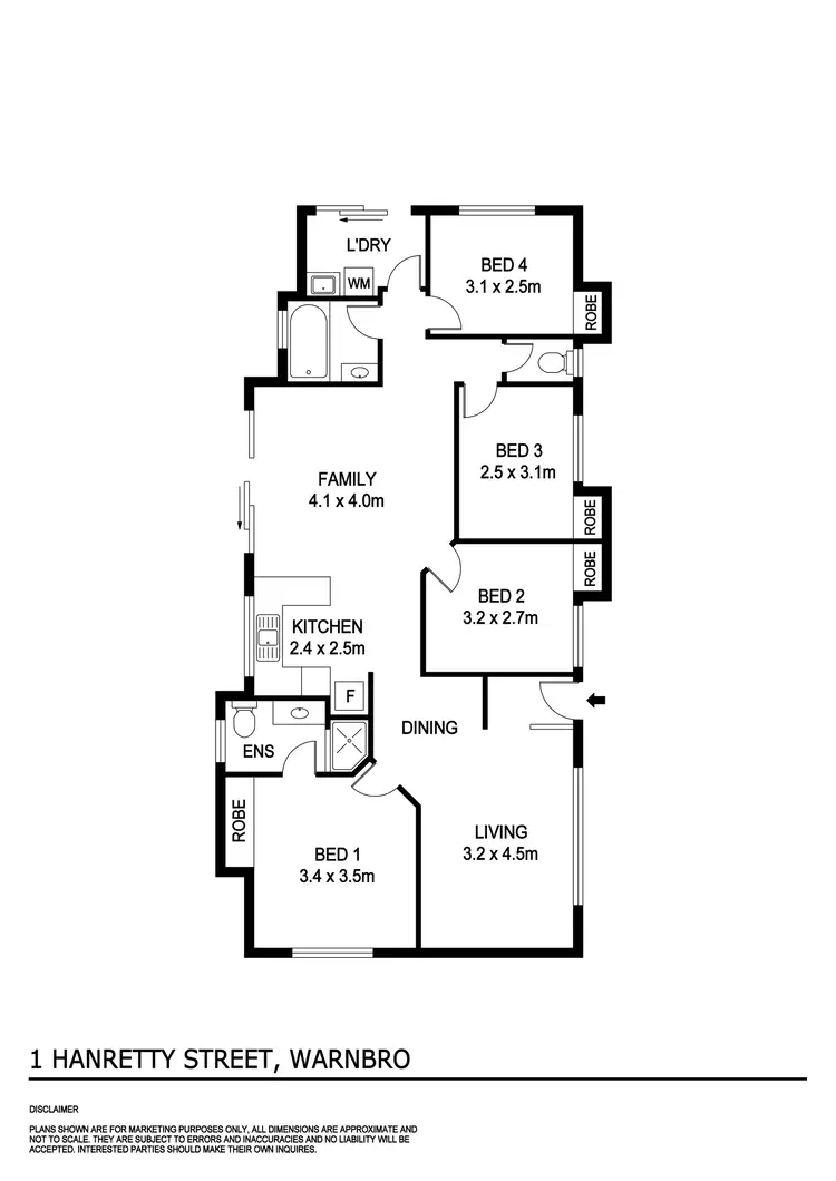 Floorplan of Homely house listing, 1 Hanretty Street, Warnbro WA 6169