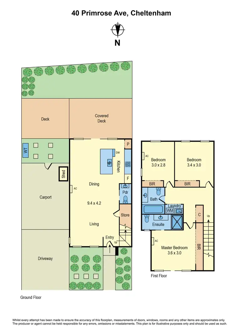 Floorplan of Homely townhouse listing, 40 Primrose Avenue, Cheltenham VIC 3192