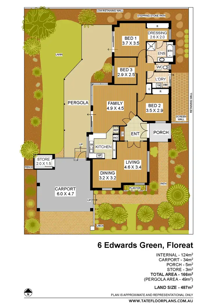 Floorplan of Homely house listing, 6 Edwards Green, Floreat WA 6014