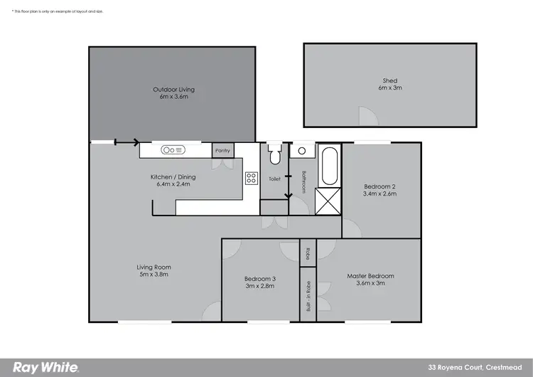 Floorplan of Homely house listing, 33 Royena Court, Crestmead QLD 4132