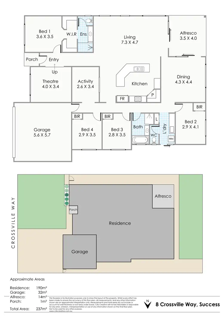 Floorplan of Homely house listing, 8 Crossville Way, Success WA 6164