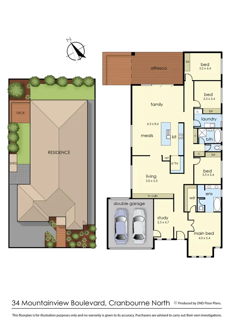 Floorplan of Homely house listing, 34 Mountainview Boulevard, Cranbourne North VIC 3977