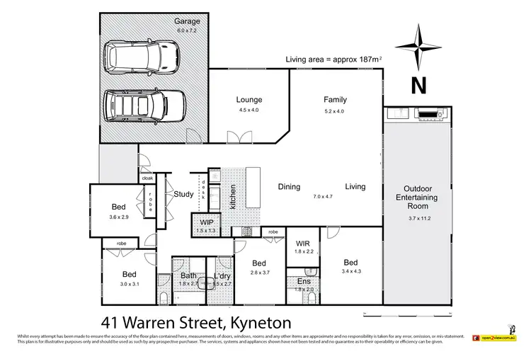 Floorplan of Homely house listing, 41 Warren Street, Kyneton VIC 3444
